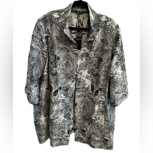 Misook Black and Gray Floral Jacket